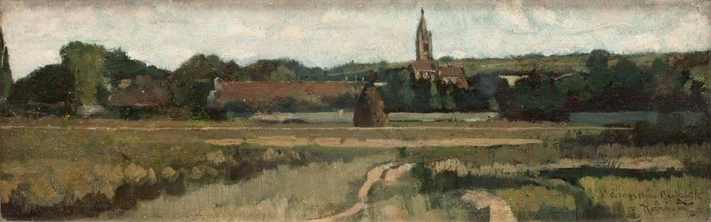 Paesaggio con chiesina